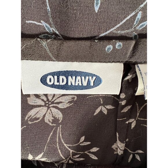 Old Navy Womens Black & Blue Floral Rayon Maxi Skirt Size 4 - Picture 3 of 16